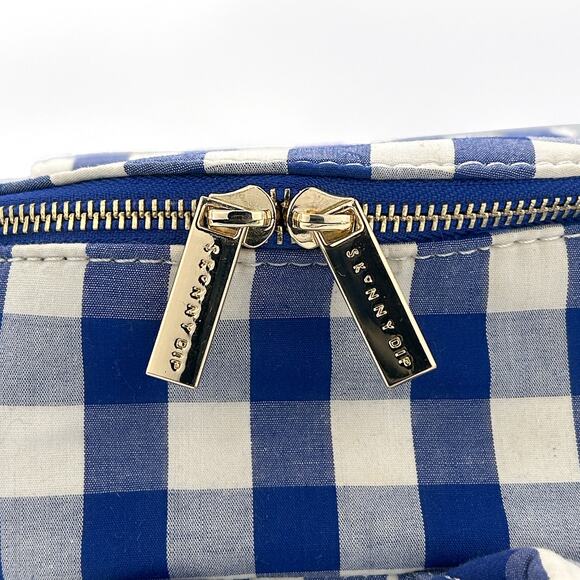 NWOT SKINNY DIP Plaid Mini Backpack (Blue/White) - Picture 8 of 13